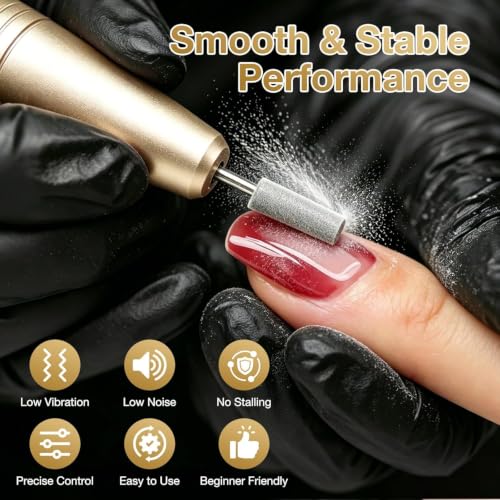 Professional Cordless Electric Nail Drill Kit with 9 Speed Settings for Salon-Quality Nails