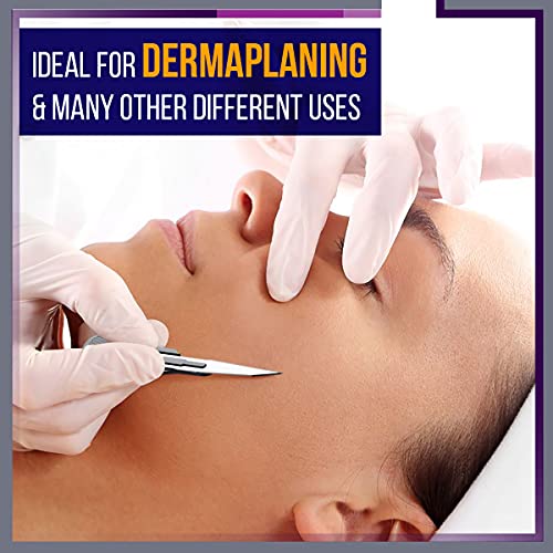Mymed Mini #11 Dermaplane Razor for Women Face, Manual Shaving Razor, Pack of 25