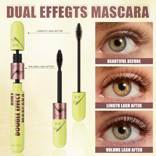 Tubing Mascara in Brown - Waterproof, Washable and No Smudge Formula for Voluminous, Long and Soft Lashes with Lash Prime Benefits (Brown*1)