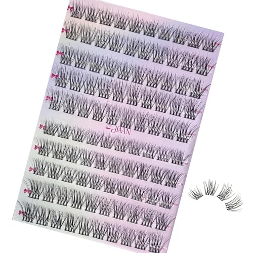 JIAAN Self Adhesive Lash Clusters 100 Pcs Kit - Pre Glued