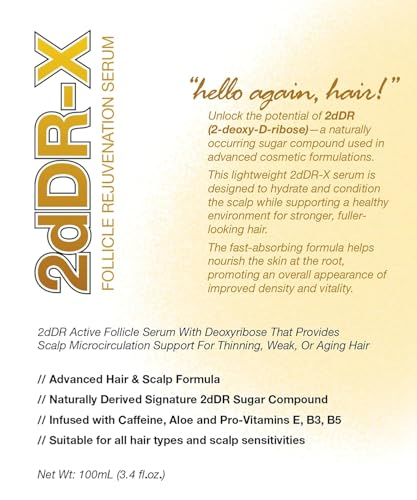 2dDR-X Hair Growth Serum for Thinning Hair - 100ml Vegan Treatment