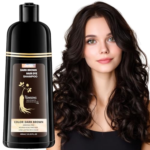 Dark Brown Hair Dye Shampoo | Gray Coverage, 3-in-1 Formula