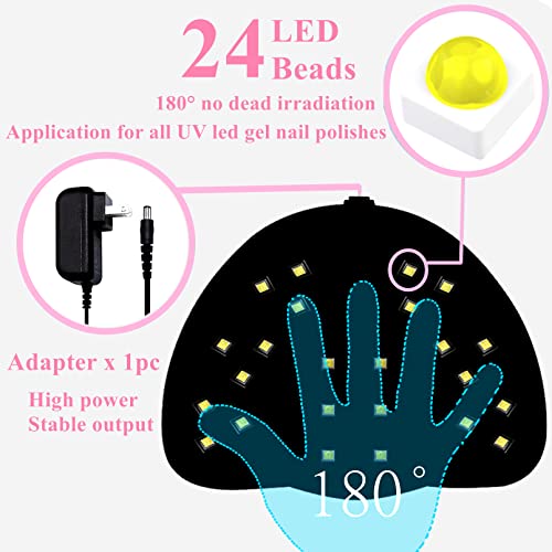 BIGBEAR 48W UV LED Nail Lamp - Portable Gel Polish Dryer with Sensor