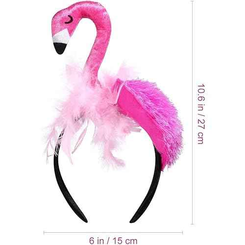 Pink Flamingo Headband Cute Flamingo Hat Creative Flamingo Headdress for Halloween Flamingo Headband for Women Carnival Tropical Party Hair Accessory