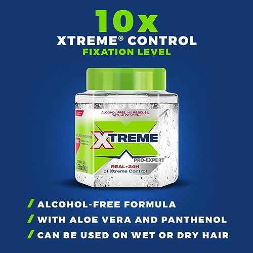 Xtreme Professional Hair Styling Gel, Clear, 10X Control Fixation Level, 8.81 oz, 3 Pack