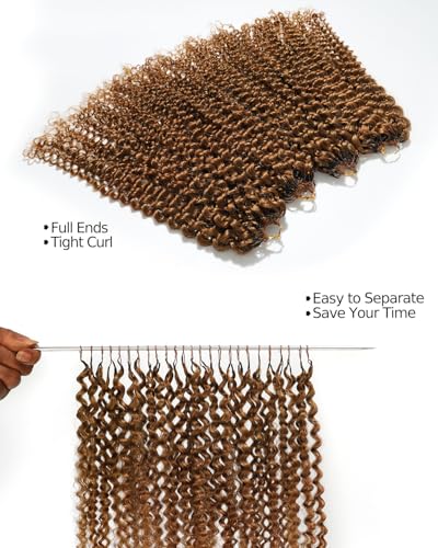 BEEOS Kinky Curly Crochet Hair 16" Human Hair #30 Auburn