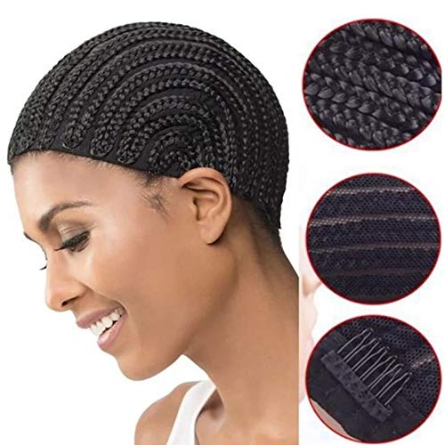 FEEL ME Braided Crochet Wig Cap for Cornrow Sew-In - Medium