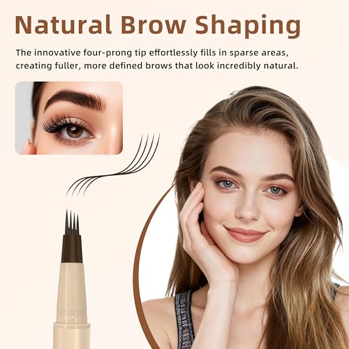 Waterproof Eyebrow Pen Microblading Brow Pen Dark Brown