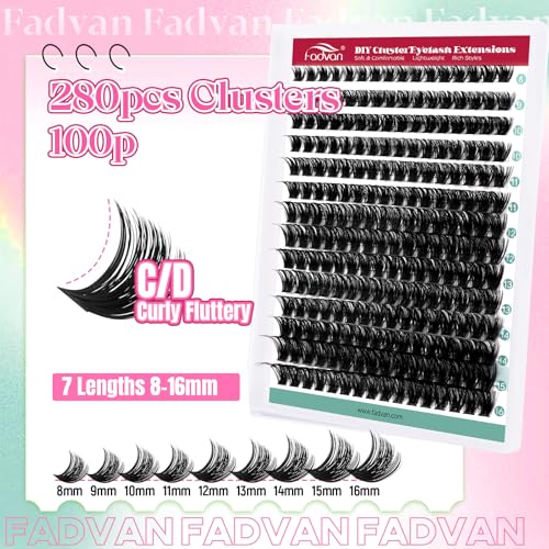 FADVAN Cluster Lashes 100D Volume Extensions 8-16mm