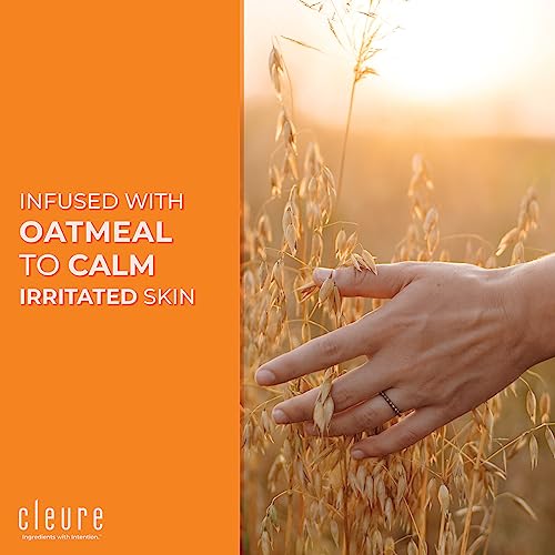 Cleure Face & Body Bar - Gentle Soap Cleanser for Sensitive Skin Infused w/Soothing Oatmeal - Gluten, SLS & Fragrance Free (3 oz, Pack of 3 Bars)
