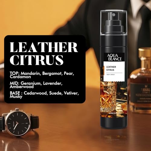 AQUA BLANCE Men's Body Spray Variety Pack - 3.4 Oz Each