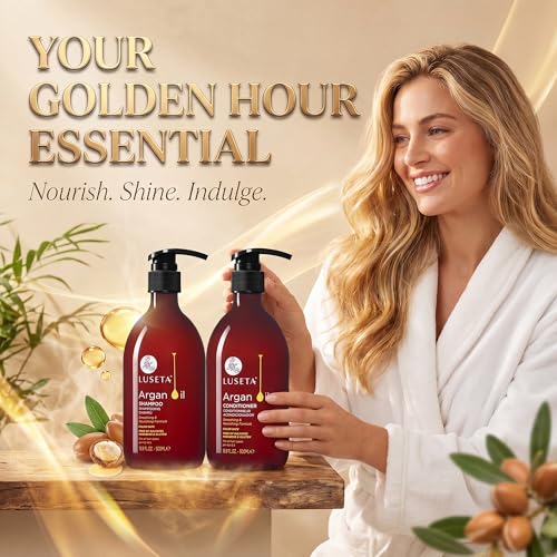 Luseta Argan Oil Shampoo & Conditioner Set, 2x16.9oz
