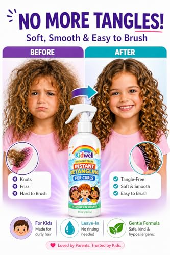 Kidwell Kids Detangler Spray & Leave-In Conditioner, 8 oz