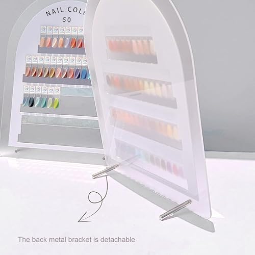 Acycoin2A 50 Colors Magnetic Detachable Nail Color Testing Plate Stand Visible Acrylic Nail Polish Dip Powder Color Display Board Nail Art UV Oil Glue Showing Tools
