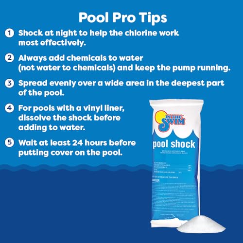 In The Swim Pool Shock – 68% Cal-Hypo Granular Sanitizer for Crystal Clear Water – Defends Against Bacteria, Algae, and Microorganisms - 6 X 1 Pound