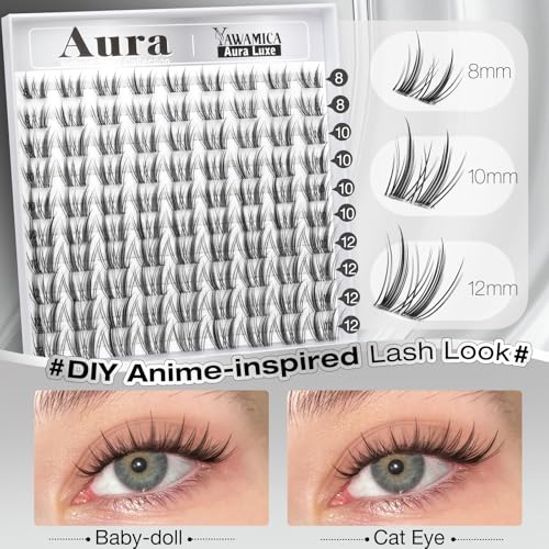Yawamica Anime-Inspired Spiky Bunny Lash Clusters 8-12mm