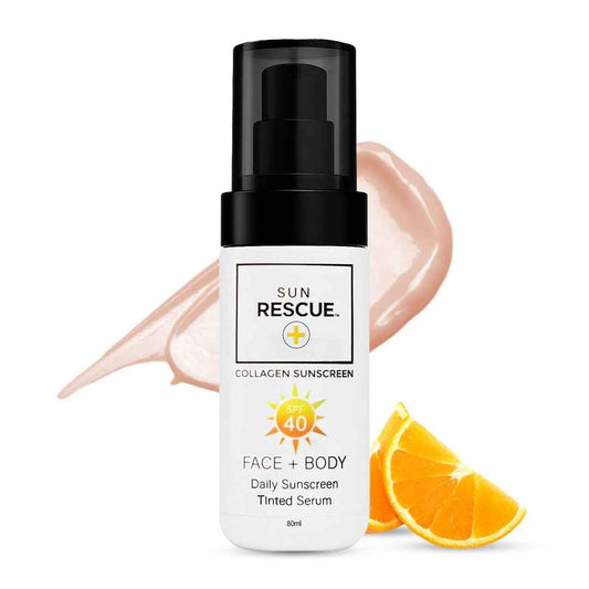 Sun Rescue Daily Tinted Moisturizer + SPF 40 – Collagen & Vitamin C Infused, Broad Spectrum UVA/UVB Protection + Lightweight Coverage for All Skin Tones