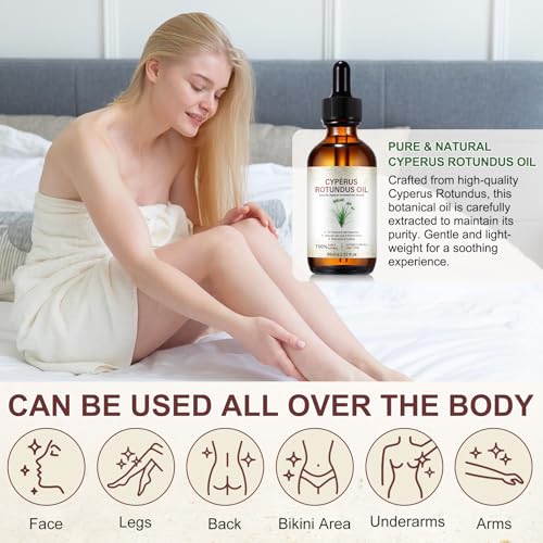 Cyperus Rotundus Hair Removal Oil - Natural Slows Regrowth