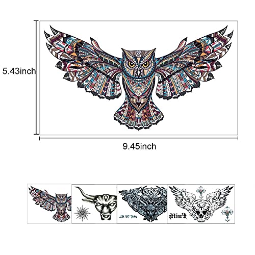 Temporary Tattoo Stickers for Men Women - 5 Sheets