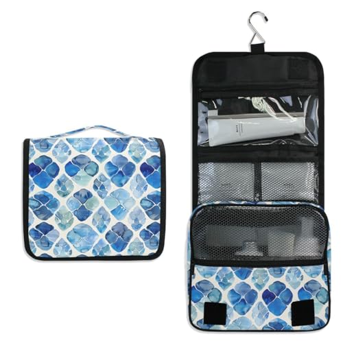 Hanging Travel Toiletry Bag Watercolour Tortoise Shell Kit Makeup Case Cosmetics Organizer for Men Women
