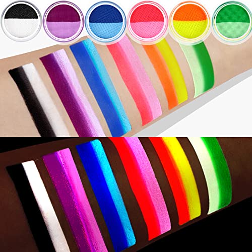 UV Glow Neon Face Paint Set - 12 Colors Water Activated