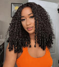 Pinketer Burmese Curly Half Wig Human Hair 14" Glueless