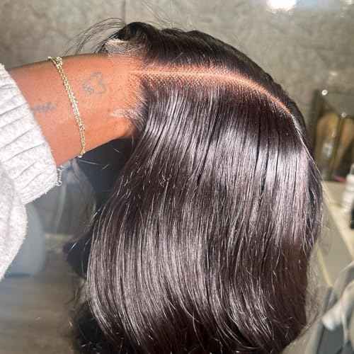 SKINLIKE Real HD Swiss Lace Closure Human Hair 2x6 Lace Closure with Clean Hairline Much More Density Full Cuticle Aligned Brazilian Human Hair Body Wave Style (20inch, HD BW 2x6 lace closure)