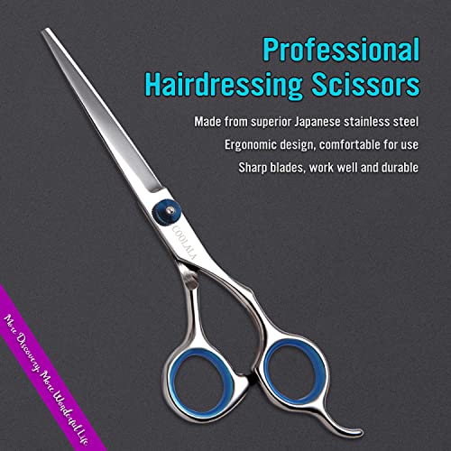 COOLALA 6.5" Professional Hair Cutting Scissors Stainless Steel
