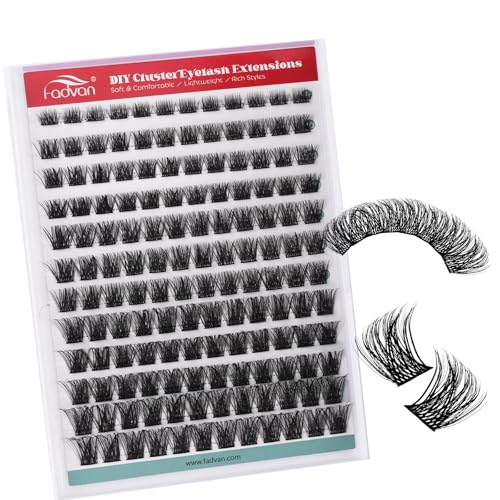 FADVAN Lash Clusters 8-16mm DIY Eyelash Extensions 144pcs