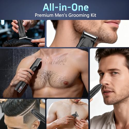 Bomic Men's Waterproof Body & Beard Grooming Kit - Black