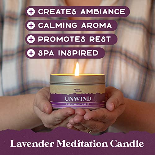 Purple Canyon Spa Gift Box for Women | Relaxing Lavender Stress Relief Gift for Women | All Natural Ingredients | 6 Peice Set