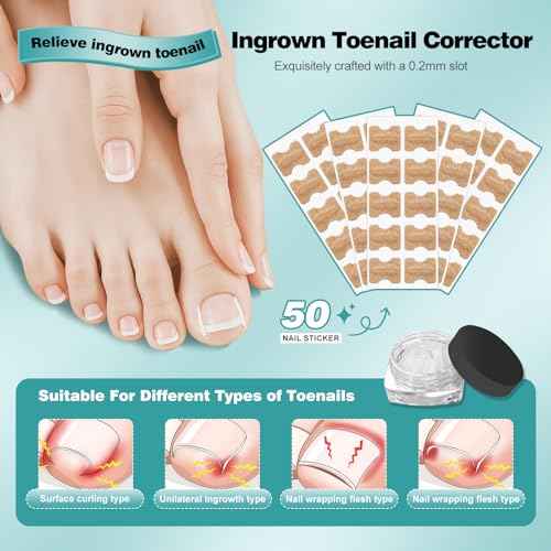 Ingrown Toenail Corrector Set with Correction Strips, Professional Ingrown Toenails Pedicure Tool Set, Painless File and Lifter Pedicure Tools Pedicure Tools,Ingrown Nail Tool for Women Man(1 Count)
