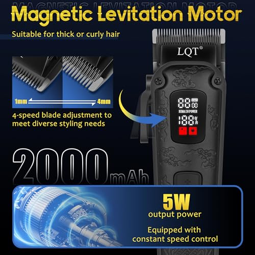 Cordless Waterproof Professional Hair Clippers & Beard Trimmer Set for Men