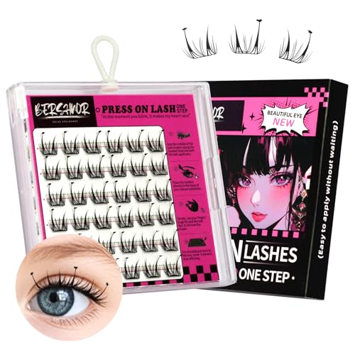 Star-Shaped Glueless Lashes Clusters for Halloween False Eyelashes Natural Look No Glue Needed