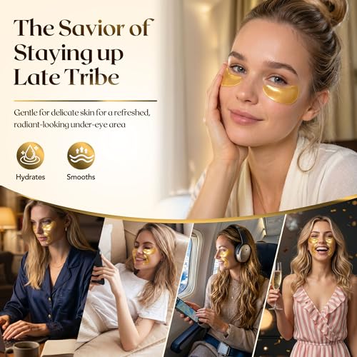 80 PCS Gold Collagen Under Eye Patches with Hyaluronate