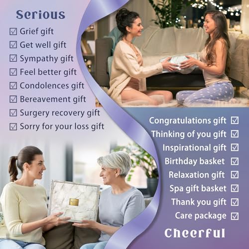 Birthday Gifts for Women,Gift Basket for Women with Moon Lamp,11PC Self Care Gifts,Get Well Soon After Surgery,Relaxing Spa Gifts,Surgery Recovery,Sympathy
