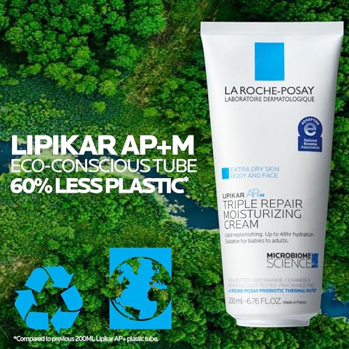 La Roche-Posay Lipikar AP+ Triple Repair Moisturizing Cream | Face & Body Lotion For Dry Skin | Shea Butter & Niacinamide Moisturizer | Gentle Face & Body Cream For Dry, Rough & Sensitive Skin