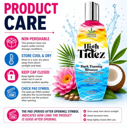 Hempz High Tidez Dark Tanning Bronzer 8.5oz