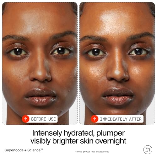Youth To The People Superberry Dream Mask - Hyaluronic Acid + Vitamin C Face Moisturizer + Overnight Facial Mask, Hydrates + Plumps + Brightens Skin, Evens Skin Tone, For Dry + Dull Skin, Non-Greasy