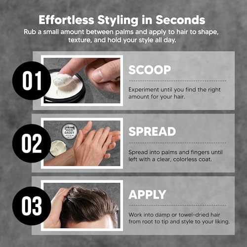 Hair Daddy Matte Styling Clay for Men - Strong Hold