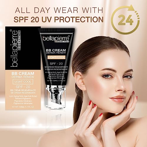 Bellapierre BB Cream SPF 20 ? Mineral Sunscreen & Liquid Foundation, Lightweight Face Moisturizer with Buildable Coverage, Matte Finish, Non-Toxic, Paraben-Free, Cruelty-Free ? 1.7 oz - Medium