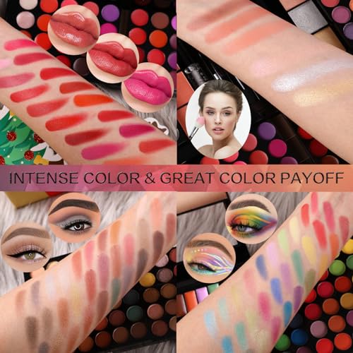186-Piece All-in-One Makeup Kit with Eyeshadow Palette & Brushes