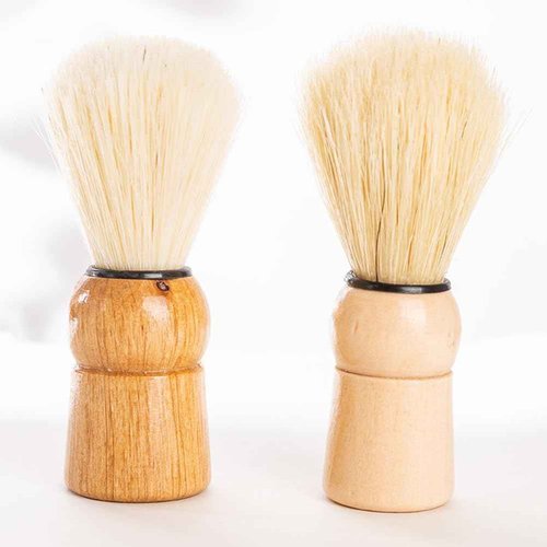 Beaupretty Men S Shaving Brush Set 10Pcs with Wooden Handle for Beard and Mustache Grooming Small Shave Brush for Salon and Home Use