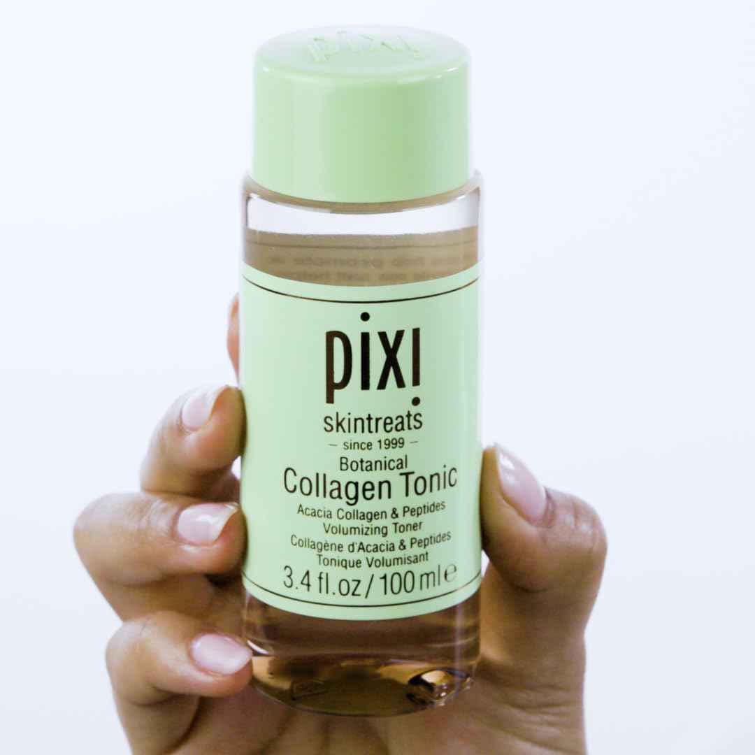 Pixi Botanical Collagen Tonic, Volumizing & Hydrating Toner, Enhanced with Peptides & Botanicals to Firm & Revitalize, Alcohol-Free Daily Moisturizing Toner, 250 ml / 8.5fl oz