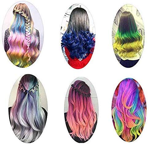 Kalolary 10-Color Washable Hair Chalk Comb Set for Kids