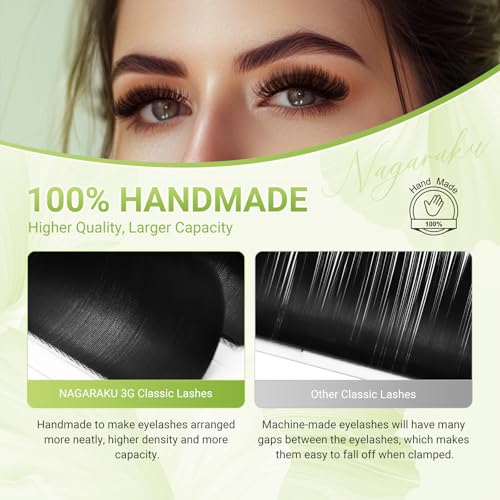 NAGARAKU Classic Lashes 0.07mm D Curl 7-15mm Mix 16 Rows
