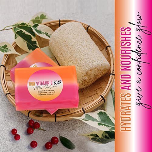 Organic Kojic acid & Vitamin C Soap Bar | Arbutin, Glutathione | Advanced Glowing formula, Replenish, & Radiant Skin | Pure Natural Pigmentation For Face & Body - 5 OZ Each (Pack 1)