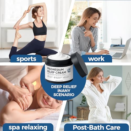 Magnesium Joint Relief Cream ? Deep Absorption Formula for Muscle & Joint Comfort ? Fast-Acting, Non-Greasy Body Lotion for Neck, Back & Legs, 1.76oz (1)