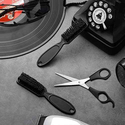 NICEMOVIC Barber Clipper Accessories - 30 Pcs Mini Nylon Brush Set for Blade Trimmer Cleaning, Hair Styling, and Manicure (Black)