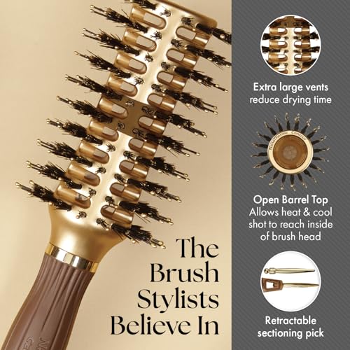 Olivia Garden Nanothermic Contour Vent Combo Hair Brush